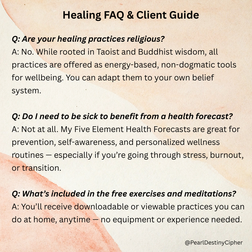 Five Element Health Profile + Personal Healing Forecast